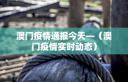 澳门疫情通报今天—（澳门疫情实时动态）