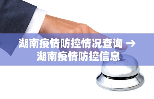 湖南疫情防控情况查询 → 湖南疫情防控信息