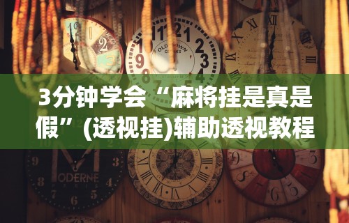 3分钟学会“麻将挂是真是假	”(透视挂)辅助透视教程