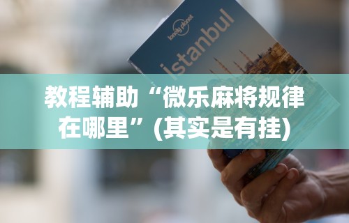 教程辅助“微乐麻将规律在哪里”(其实是有挂)