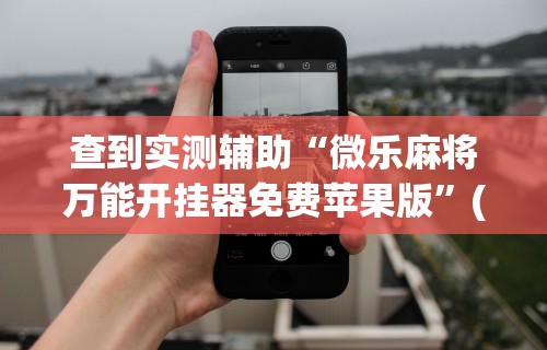 查到实测辅助“微乐麻将万能开挂器免费苹果版”(详细透视教程)