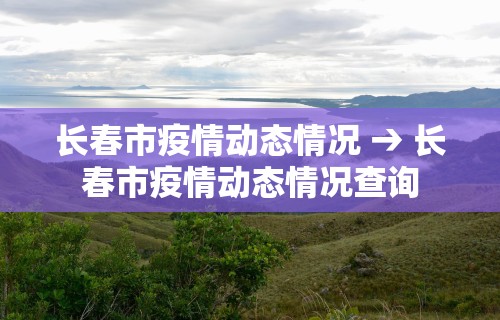 长春市疫情动态情况 → 长春市疫情动态情况查询