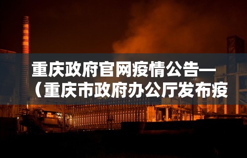 重庆政府官网疫情公告—（重庆市政府办公厅发布疫情）