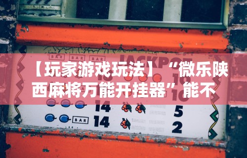 【玩家游戏玩法】“微乐陕西麻将万能开挂器”能不能开挂!