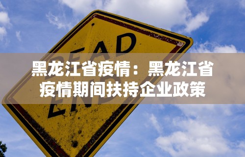 黑龙江省疫情：黑龙江省疫情期间扶持企业政策