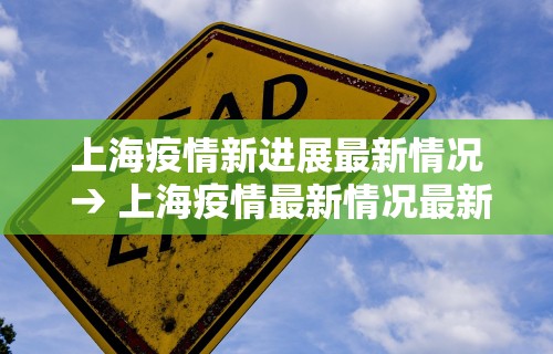 上海疫情新进展最新情况 → 上海疫情最新情况最新政策