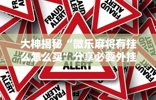大神揭秘“微乐麻将有挂么怎么买”分享必要外挂教程