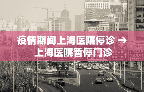 疫情期间上海医院停诊 → 上海医院暂停门诊