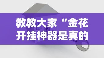 教教大家“金花开挂神器是真的吗”详细开挂安装教程