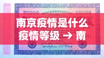 南京疫情是什么疫情等级 → 南京疫情是什么疫情等级的