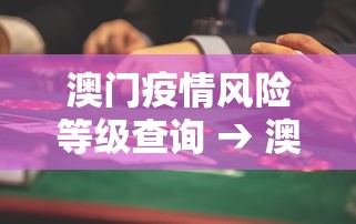 澳门疫情风险等级查询 → 澳门疫情风险等级划分