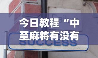 今日教程“中至麻将有没有假	”(详细透视教程)-知乎