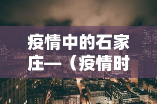 疫情中的石家庄—（疫情时的石家庄）