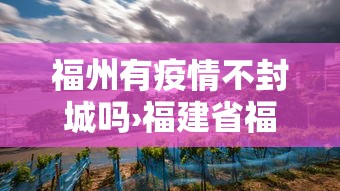 福州有疫情不封城吗›福建省福州市有没有封城