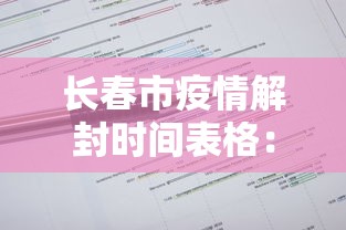 长春市疫情解封时间表格：长春解封通知